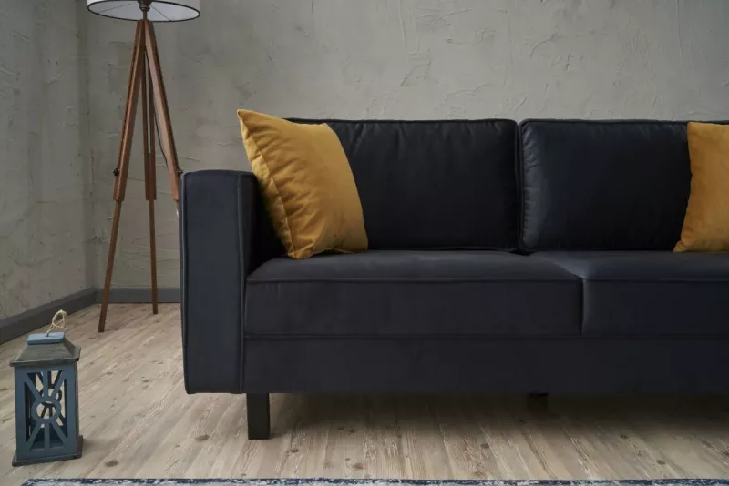Divan dy-vendësh Atelier del Sofa, kadife Kale, antracit