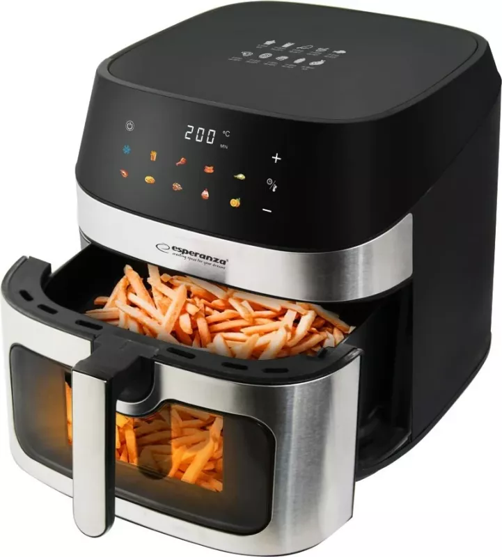 Fritezë ajri Esperanza EKA005, 8L, 1600W, Inox