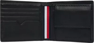 Portofol për meshkuj Tommy Hilfiger TH Element CC and Coin AM0AM14797, i zi