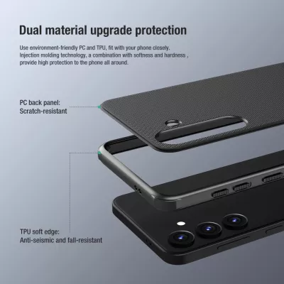 Mbështjellës Nillkin Super Frosted Shield Pro për Samsung Galaxy S24, i zi