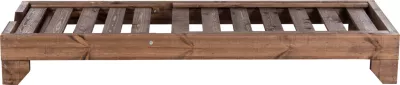 Shezlong plazhi heavy-duty KORINOS, dru pishe i trajtuar, ngjyrë arre, 79x204x77cm