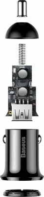 Karikues veture Baseus Grain Pro 2x USB-A 24W 4.8A 12/24V, i zi