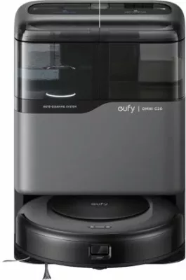 Robot fshesë me korrent Anker Eufy Omni C20, 7000 Pa, thithje & fshirje, stacion vetë-pastrues, profil 8.5 cm, e zezë/gri