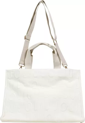 Çantë tote për femra Liu Jo L Tote Logo Bubble 2A6026 T0300, fildishi