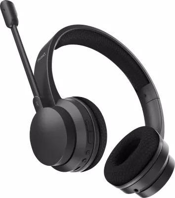 Kufje Trust Ayda, me kabllo dhe pa kabllo, Bluetooth, USB Type-C, të zeza