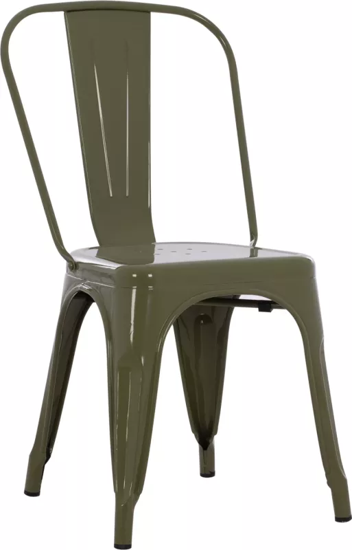 Karrige për ngrënie MELITA FH8641.43 metalike, ngjyrë ulliri e errët, 43x50x82H cm.