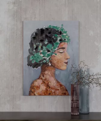 Pikturë dekorative SPRING LADY, kanavacë, shumëngjyrëshe, 60x80x4cm