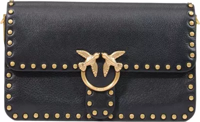 Çantë krahu Pinko Love One Slouchy MN Studs SMA 107665, për femra, e zezë