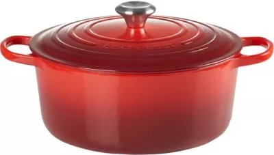 Tenxhere gize për pjekje Le Creuset Signature Roaster 21177200602430, rrumbullake 20 cm, e kuqe qershie