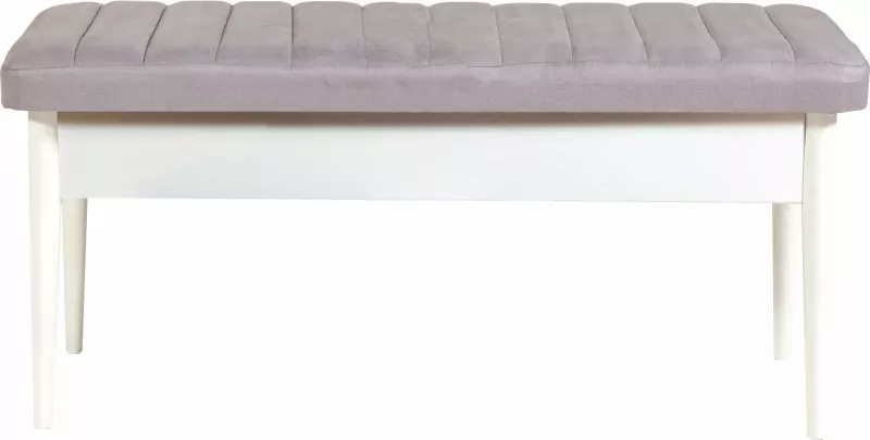 Set tavoline me karrige për ngrënie, e zgjatshme, Hanah Home, Vina e bardhë, Soho gri, 5 pjesë