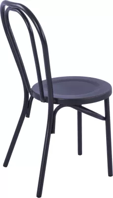 Karrige alumini tip Vjenë, ngjyrë e zezë e ndryshkur, FH5557.01, 42x52x88,5 cm, set prej 6 copë