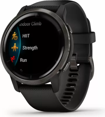 Smartwatch Garmin Venu 2 45mm, ekran AMOLED, rrip silikoni, i zi