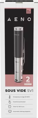 Aparat sous vide AENO SV1 1200W, 4 programe automatike, ekran LCD me prekje, IPX7, zi/argjend