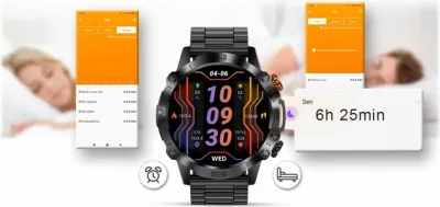Smartwatch Gravity për meshkuj, e zezë