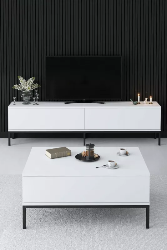 Set mobiljesh për dhomë dite, Hanah Home Lord, e zezë dhe e bardhë