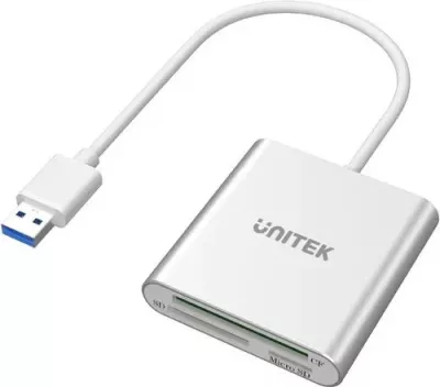 Lexues i kartave SD Unitek Y-9313, USB 3.2 (Gen.1), 0.3m, argjend