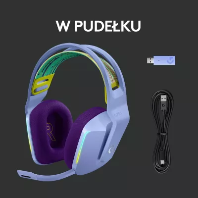 Kufje gaming Logitech G733 LIGHTSPEED (981-000890), wireless, 7.1 surround, USB, vjollcë