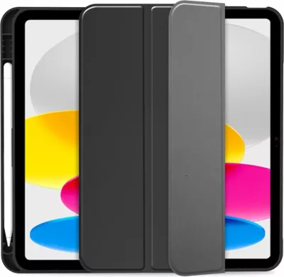 Mbështjellës Tech-Protect SC Pen për iPad 10.9" (2022), silikon, me mbajtëse, i zi