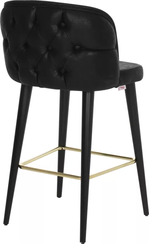 Karrige për bar profesionale MARCELLO FH9280.14, lëkurë nubuck, dru, e zezë, 50x58x100H cm