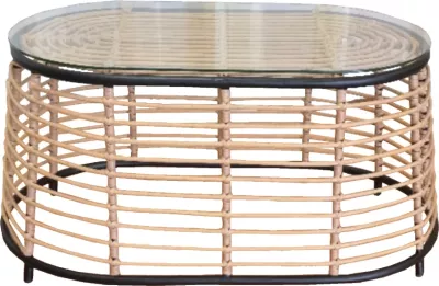 Tavolinë kafeje Loom, natyrale, e zezë, 95x55x45