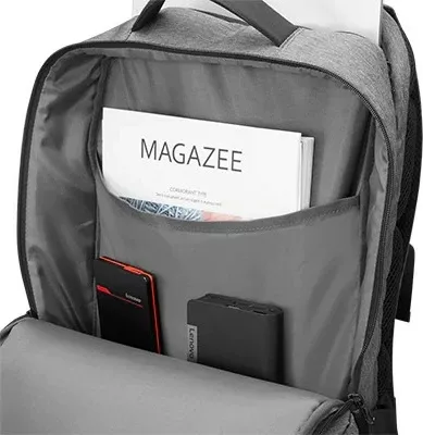 Çantë shpine Lenovo Business Casual 17.3 inç, poliestër, rezistente ndaj ujit, gri