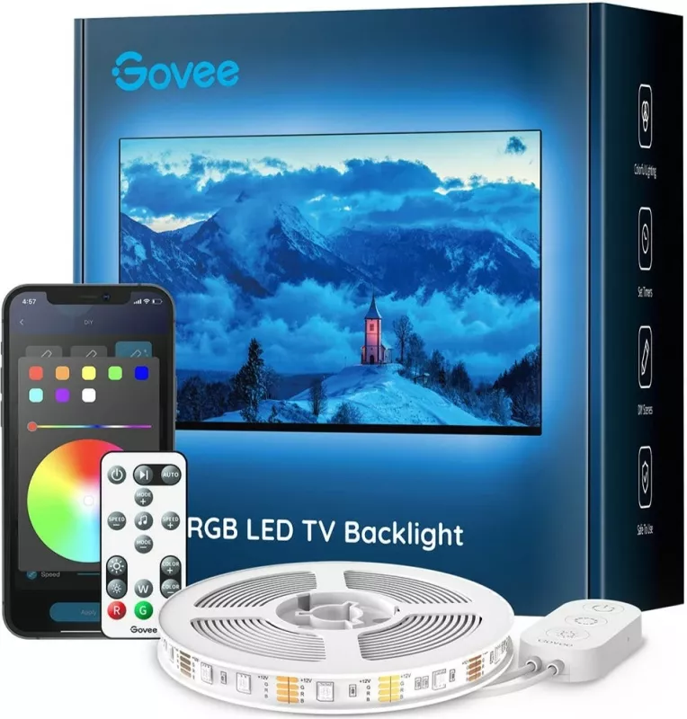 Drita LED RGB Bluetooth Govee për TV 46-60 inç, Smart strip light, Bardhë