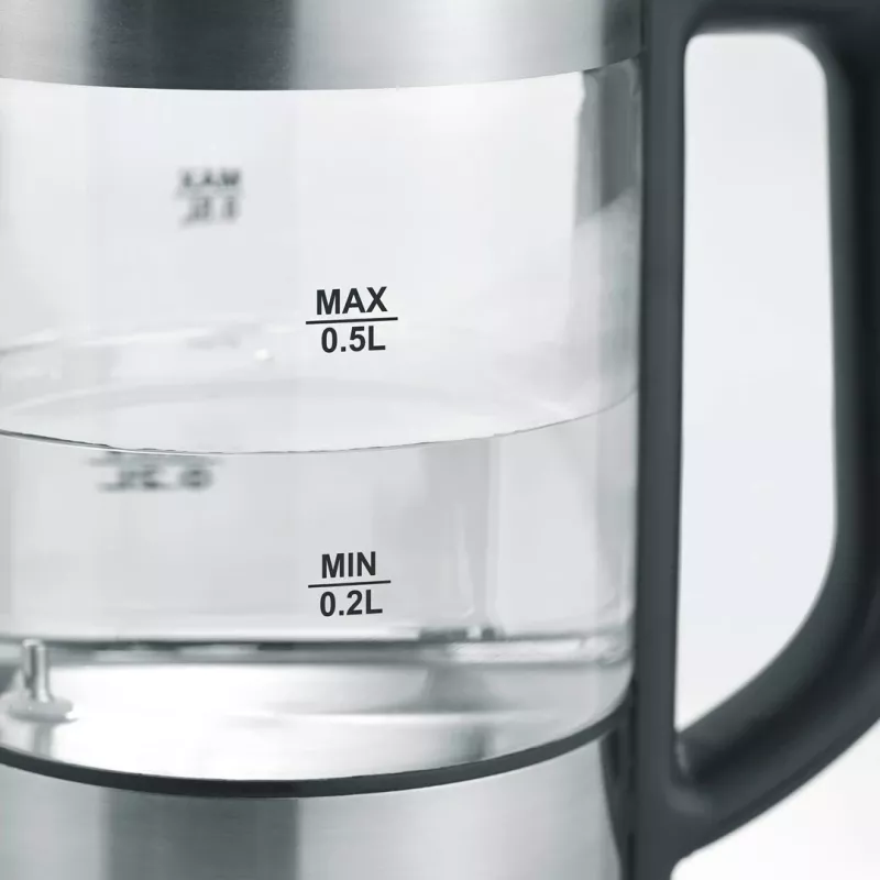 Ibrik elektrik Severin WK 3458, 0.5L, 1100W, i zi/transparente