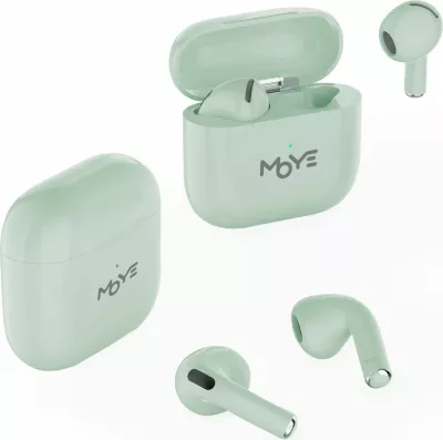 Kufje wireless MOYE Aurras 3 Lite, Bluetooth 5.4, deri 5 orë, USB-C, jeshile, set me kuti karikimi