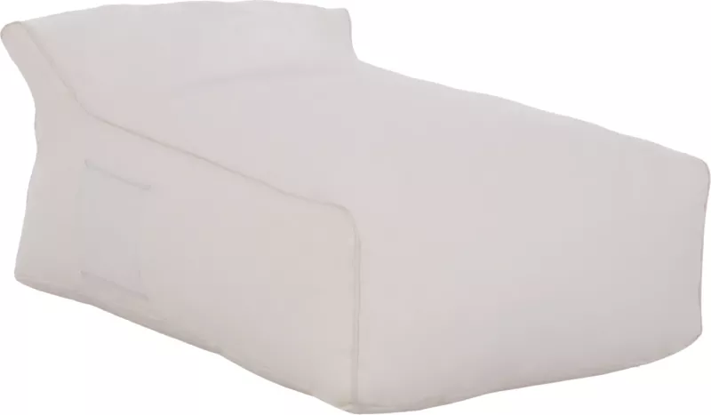Pouf profesional Zafer, textilene 600gr/m2, 2x1, ngjyrë e bardhë, 88x128x60 cm