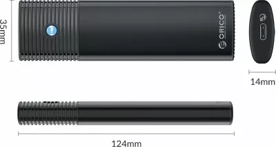 Kuti eksternale për SSD M.2 NVMe, Orico PWM2-G2-BK-EP, USB-C 3.2 Gen 2 10Gbps, deri 4TB, alumin, e zezë
