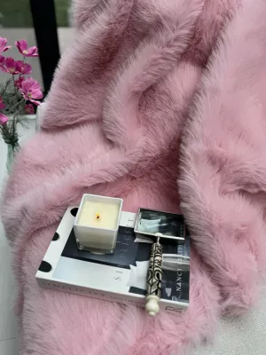 Mbulesë divani rozë, Evila Originals, Lolita, 75