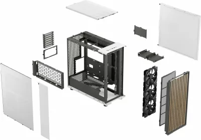 Kasë Fractal Design FD-C-NOR1X-03, Midi Tower, PC, White