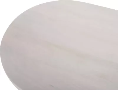Tavolinë kafeje ovale HONKY FH9691 dru mango masiv ngjyrë bardhë 120x60x40H cm