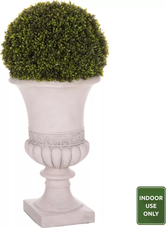 Bimë sintetike dekorative në amforë, FH4023, topiary boxwood, 82H cm