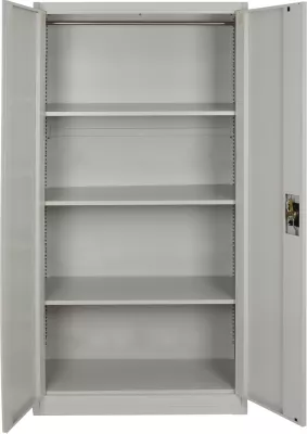 Dollap metalik dykanatësh HRONDA, 3 rafte, çelës, 70x40x170cm