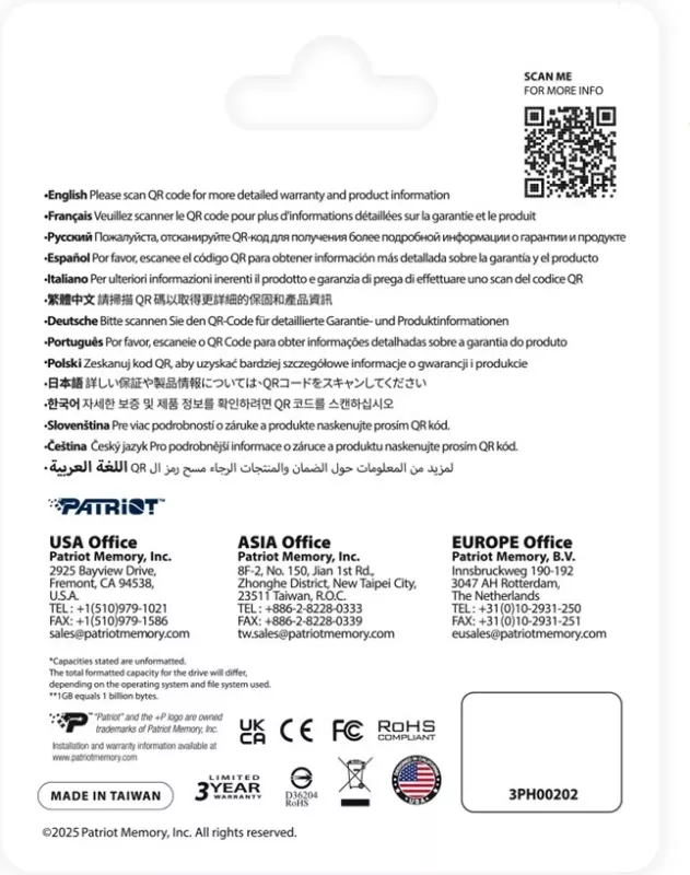 USB flash Patriot Memory Tab T560, 64GB, Dual USB, 120MB/s, Argjendtë
