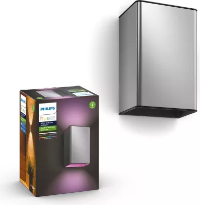 Llambë murale Philips Hue Resonate, LED, smart, çelik inox, dritë me ngjyra