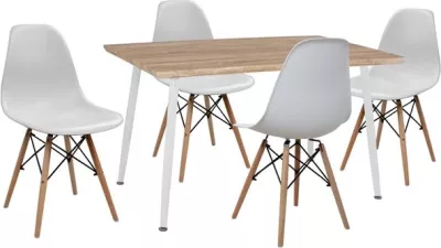 Set Tavoline Ngrenje 5 pjesë FH10349.02 Tavoline 120x70x76,5 cm & Karrige Twist