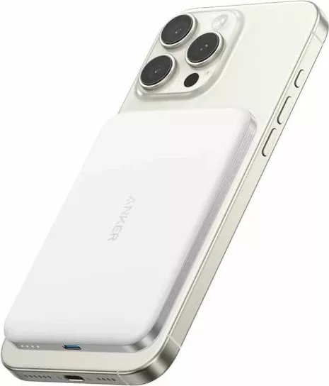Powerbank magnetik Anker Nano A1665H21 5000 mAh Qi2/MagSafe 15W + USB-C 20W, i bardhë