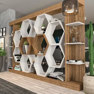 Raft librash Hanah Home, Sueno, bardhë dhe arre