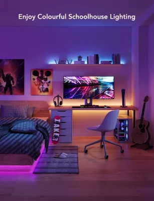 Shirit LED RGB Govee 5 m, Wi‑Fi Smart (kompatibil me Alexa), set me kontrollues