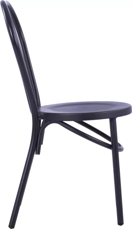 Karrige alumini tip Vjenë, ngjyrë e zezë e ndryshkur, FH5557.01, 42x52x88,5 cm, set prej 6 copë
