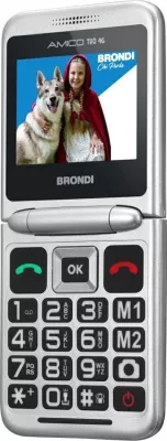 Celular Brondi Amico Tuo 4G, Black Metal