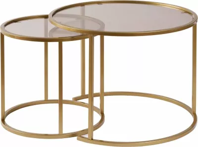 Set tavolinash kafeje Nordure, Aurum - 60, 42 - ngjyrë ari, bronzi