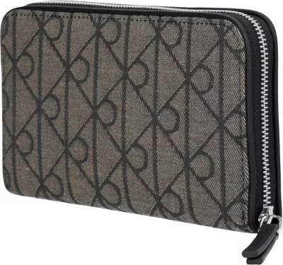 Portofol pasaporte për femra Calvin Klein LV04F1163G, i zi-bezhë
