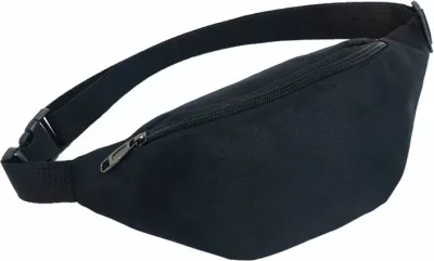 Çantë beli Hurtel për vrapim dhe aktivitete të jashtme, Canvas, e zezë