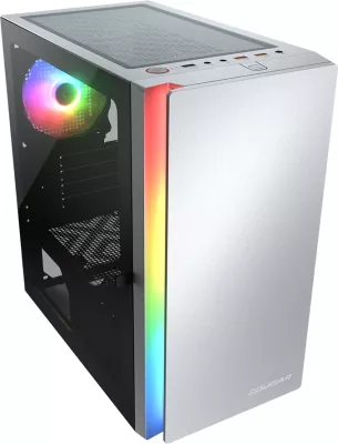 Kasë COUGAR Purity RGB Mini Tower për Micro-ATX/Mini-ITX, xham i temperuar, RGB, e bardhë