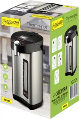 Termopot Maestro MR-081, 4.5 L, Argjendtë, Zi