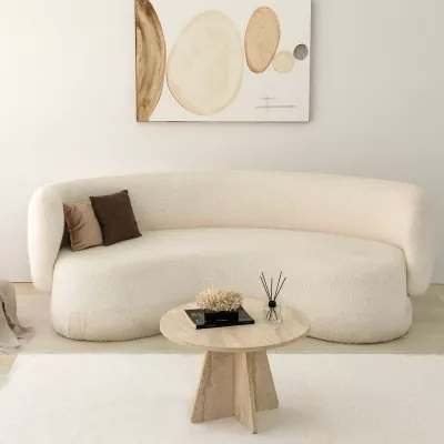 Tavolinë kafeje Skye Decor, ngjyrë travertine, 60x40cm