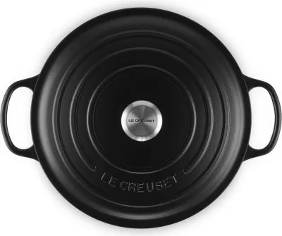 Tenxhere Le Creuset Signature 8.1L, 30cm, gize, e zezë